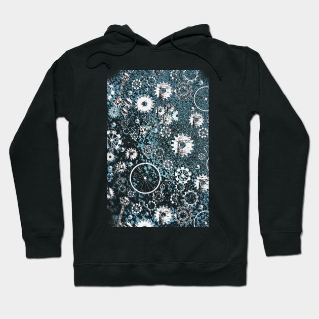 Gears and Wheels Hoodie by RoxanneG